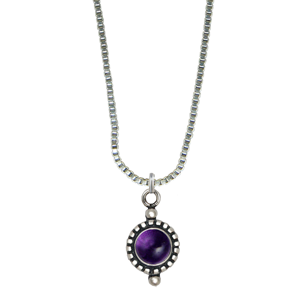 Sterling Silver Little Amethyst Pendant Necklace